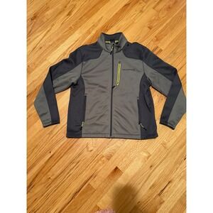 Free Country Men's Gray Full Zip Jacket Softshell Fleece Lined Activewear XL
